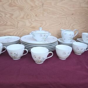 Vintage Carina Hermosa Bavarian Porcelain Dinnerware Set 31 Pcs